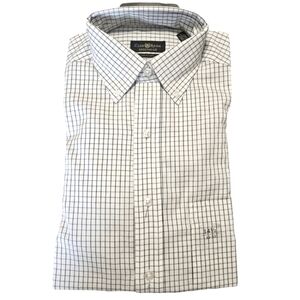 NWT Men's Club Room Regular Fit Pinpoint Tattsal Long Sleeve Button Down